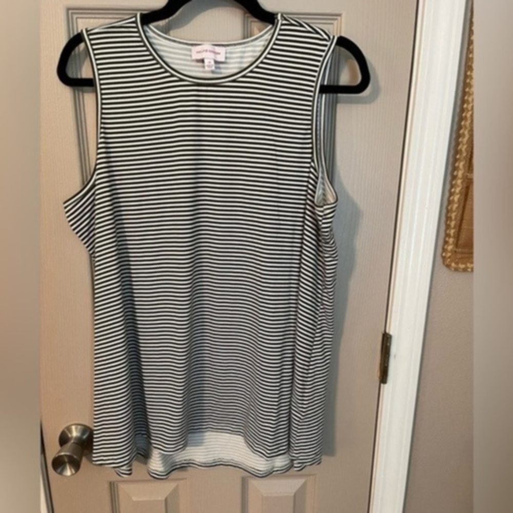 Molly & Isadora Plus Size Striped Tank Top